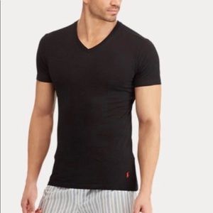 POLO RALPH LAUREN Slim Wicking Black V-Neck Large